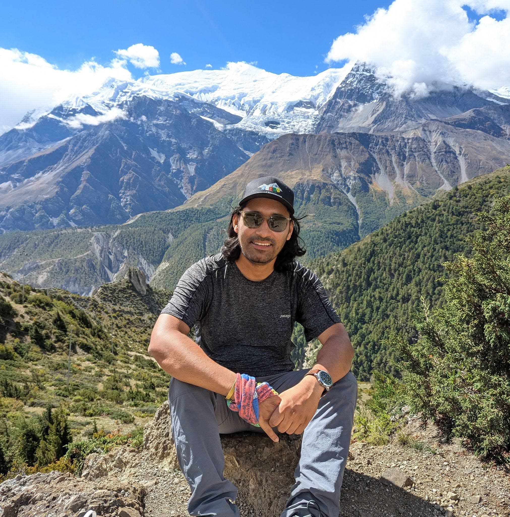 Deepak Thapa on the trail